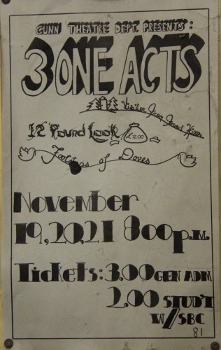 Poster for One Acts 1981